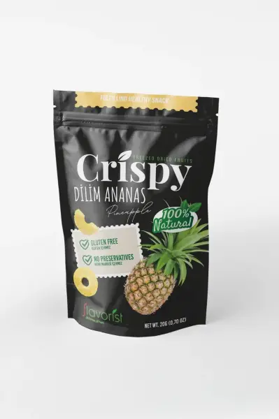 Dondurularak Kurutulmuş Ananas Dilimleri 20 gram