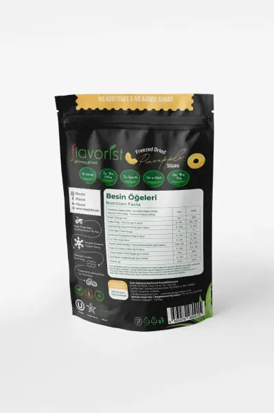 Dondurularak Kurutulmuş Ananas Dilimleri 20 gram